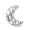 Non-Tarnish 201 Stainless Steel Pendants, Moon Charm, Stainless Steel Color, 18.5x13.5x1.5mm, Hole: 1.2mm
