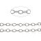 Brass Textured Cable Chains, Oval, Unwelded, Long-Lasting Plated, with Spool, Real Platinum Plated, Link: 9.5x7x1.5mm, about 16.4 Feet(5m)/roll