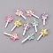 Resin Pendants, Imitation Lollipop, Star, Mixed Color, 44~50x20x7mm, Hole: 1.8mm