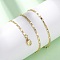 Brass Oval Link Chain Necklaces, with Lobster Claw Clasps, Rack Plating, Long-Lasting Plated, Real 18K Gold Plated, 15.94 inch(40.5cm)