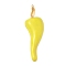 304 Stainless Steel Enamel Big Pendants, Golden, Pepper Charm, Yellow, 55.5x17.5x7mm, Hole: 1.5mm