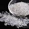 Glass Bugle Beads, Transparent Colours Rainbow, Clear, 12x2mm, Hole: 0.5mm, about 5000pcs/bag
