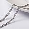 Tarnish Resistant 304 Stainless Steel Twisted Chains Curb Chains, Unwelded, with Spool, Stainless Steel Color, 4x3x0.8mm, about 32.8 Feet(10m)/roll
