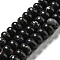 Synthetic Imperial Jasper Dyed Beads Strands, Rondelle, Black, 8~8.5x5~5.5mm, Hole: 1.2mm, about 76~77pcs/strand, 15.20''~15.47
