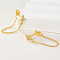 Cubic Zirconia Star with Tassel Dangle Stud Earrings for Women, 925 Sterling Silver Jewelry, Real 18K Gold Plated, 27mm