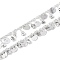Handmade Brass & Rhinestone Chains, for Necklaces Bracelets Making, Long-Lasting Plated, Soldered, with Spool, Flat Round, Silver, 3x1.5x1mm, about 16.40 Feet(5m)/Roll