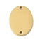 304 Stainless Steel Links, Oval, Stamping Blank Tag, Ion Plating(IP), Golden, 16x12x1.5mm, Hole: 1.4mm