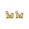 304 Stainless Steel Charms, Ion Plating(IP), Bowknot Charm, Real 18K Gold Plated, 11x12x3.5mm, Hole: 1.8mm