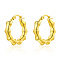 European Style Heart Stud Earrings Gold Plated Stainless Steel Women's Jewelry, Ring, Golden