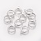 Brass Huggie Hoop Earring Findings, with Horizontal Loops, Long-Lasting Plated, Lead Free & Cadmium Free, Real Platinum Plated, 12 Gauge, 14.7x11.7x2mm, Hole: 1.8mm