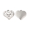Non-Tarnish 304 Stainless Steel Pendants, Heart with Snake Charms, Stainless Steel Color, 20x22x3mm, Hole: 1.5mm