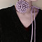 Fabric Rose Tie Choker Necklaces for Women, Adjustable Jewelry for Birthday Wedding Party, Plum, 56.69~56.89inch(144~144.5cm), 6mm