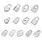 UNICRAFTALE 26pcs 13 Styles 304 Stainless Steel Padlock Pendant, Stainless Steel Heart-shaped Round Flower Shaped Pendant for DIY Jewelry Making Accessories，Stainless Steel Color