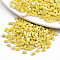 2-Hole Glass Seed Beads, Opaque Colours Lustered, Rectangle, Yellow, 4.5~5.5x2x2~2.5mm, Hole: 0.5~0.8mm, about 250pcs/10g
