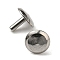 Non-Tarnish 304 Stainless Steel Stud Rivet Findings, Round, Stainless Steel Color, 4x3.7mm