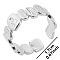 Non-Tarnish Vintage Stainless Steel Couple Rings, Oval Open Cuff Rings for Men and Women, Stainless Steel Color