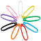 18Pcs 9 Styles Silicone Pendant, for Electronic Stylus & Lighter Making, Oval, Mixed Color, 46x8~14mm, 2pcs/style