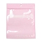 Plastic Packaging Zip Lock Bags, with Clear Window, Top Self Seal Pouches, Rectangle, Pink, 15x12x0.15cm, Unilateral Thickness: 2.5 Mil(0.065mm)