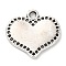 Tibetan Style Alloy Pendants, Heart, Antique Silver, 18x19x2mm, Hole: 2mm, about 251pcs/500g