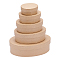 Kraft Cardboard Paper Jewelry Gift Boxes, Oval, BurlyWood, 65x55x27mm
