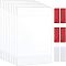 NBEADS 10 Pcs Acrylic Sign Holders, Wall Mount Acrylic Sign Holder Acrylic Price Name Card with 20pcs Double Faced Adhesive Tapes for Office, Home, Store, Restaurant-No Drilling, 10x15.5x0.35cm