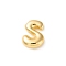 Brass Pendants, Cadmium Free & Nickel Free & Lead Free, Real 18K Gold Plated, Letter S, 23x17x6.5mm, Hole: 2x4mm