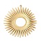 304 Stainless Steel Pendants, Sun Charm, Ion Plating(IP), Real 18K Gold Plated, 39x37x2mm, Hole: 1.2mm