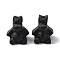 Cinnabar Beads, Carved Lacquerware, Bear, Black, 17x15x14.5mm, Hole: 1.5mm