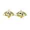 Golden Plated Alloy Enamel Connector Charms, Fan with Panda Links, Cadmium Free & Lead Free, Lime Green, 21x31x1mm, Hole: 1.8mm and 1.4mm