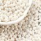 6/0 Glass Seed Beads, Opaque Colours Luster, Teardrop, White, 4~5x4~4.5x3~4mm, Hole: 0.8~0.9mm, about 125pcs/10g