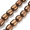 Synthetic Non-magnetic Hematite Beads Strands, Oval, Copper Plated, 9.5~10x8x6mm, Hole: 1.4mm, about 39pcs/strand, 14.96''(38cm)
