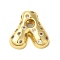 Rack Plating Brass Micro Pave Clear Cubic Zirconia Perdants, Cadmium Free & Lead Free, Long-Lasting Plated, Real 18K Gold Plated, Letter A, 22x22.5x6mm, Hole: 4x3mm