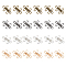 24Pcs 4 Colors Alloy Snap Lock Clasps, Knot, for Cheongsam, Jeans, Mixed Color, 20x32x4mm, 6pcs/color