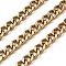 Oxidation Aluminum Cuban Link Chains, with Spool, Unwelded, Golden, 12.5x8.5x2.5mm, about 82.02 Feet(25m)/Roll