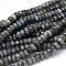 Natural Labradorite Rondelle Bead Strands, Faceted, 16x9mm, Hole: 1mm, about 41pcs/strand, 15.6 inch