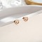304 Stainless Steel Stud Earrings for Women, Lion Head, Rose Gold, 8x7mm
