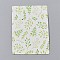 Cardboard Jewelry Display Cards, for Hanging Earring & Necklace Display, Rectangle, Lawn Green, Leaf Pattern, 9x6x0.05cm, Hole: 0.2cm, 100pcs/bag