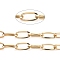 Ion Plating(IP) 304 Stainless Steel Paperclip Chains, Unwelded, with Spool, Real 18K Gold Plated, Link: 13x6x1mm, about 32.8 Feet(10m)/roll