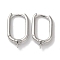 Brass Stud Earring Findings, Cadmium Free & Nickel Free & Lead Free, Platinum, 18x4mm, Pin: 0.9mm