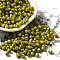 Baking Paint Glass Seed Beads, Bicone, Goldenrod, 4.5x4mm, Hole: 1.1mm, about 6428pcs/pound