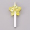 Resin Pendants, Imitation Lollipop, Star, Yellow, 41x20x7mm, Hole: 1.8mm