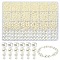 4 Styles ABS Plastic Imitation Pearl Beads, Round, Old Lace, 4~10mm, Hole: 1.6~2.3mm