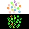 Luminous Acrylic Beads, Glow in the Dark, Round, Mixed Color, 9x6mm, Hole: 4mm, about 1851pcs/500g