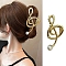 Resin Claw Hair Clips, Mucical Note, Hair Accessories for Girls or Women, Golden, 110x50mm