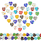 2Strands Handmade Lampwork Beads Strands, Flower, Heart, 9~10x9.5~10x3~3.5mm, Hole: 1mm, about 37~38pcs/strand, 13.07''~13.58''(33.2~34.5cm)