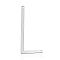 Tarnish Resistant 201 Stainless Steel Links connectors, Letter, Stainless Steel Color, Letter.L, 37x17x1mm, Hole: 1mm