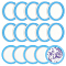 BENECREAT 15Pcs Round Felt Bead Design Board, 1.57inch Sky Blue Felt Beading Mat DIY Beading Boards Storage Tray for Jewelry Making, Beading Supplies, 8mm Thick