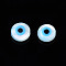 Natural White Shell Mother of Pearl Shell Beads, with Synthetic Turquoise, Evil Eye, Deep Sky Blue, 6x2mm, Hole: 0.7mm