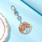 Natural Red Aventurine Chips Beads & Alloy Tree of Life Pendant Decorations, with Swivel Lobster Claw Clasps, 90mm