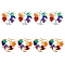 SUPERFINDINGS 8Pcs 2 Colors Heart Tree of Life Gemstones Pendant Crystal Quartz 7 Chakra Crystals Gemstones Charms Life of Tree Pendant Charms for Jewelry Making, Hole: 2mm